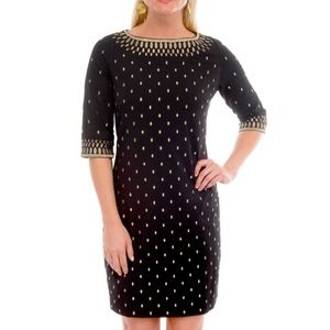 BLACK AND GOLD DRESS